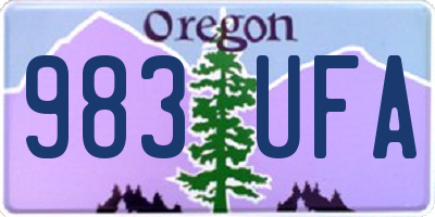 OR license plate 983UFA