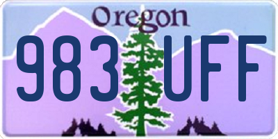 OR license plate 983UFF