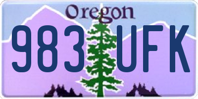 OR license plate 983UFK