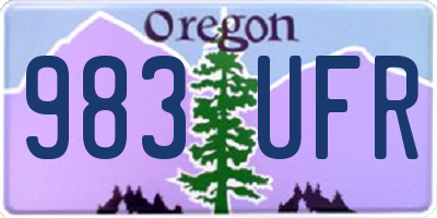 OR license plate 983UFR