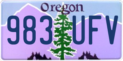 OR license plate 983UFV