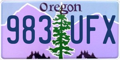 OR license plate 983UFX