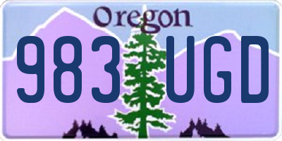 OR license plate 983UGD