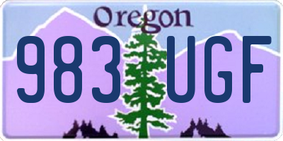 OR license plate 983UGF