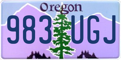OR license plate 983UGJ