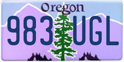 OR license plate 983UGL