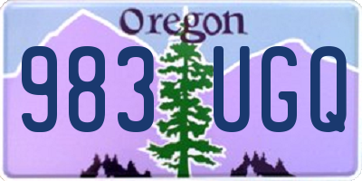 OR license plate 983UGQ