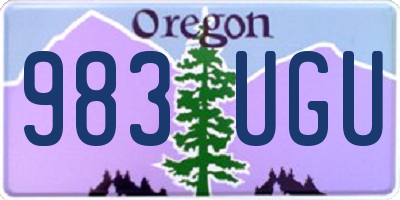 OR license plate 983UGU