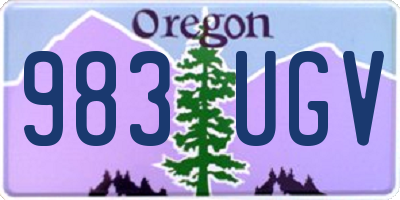 OR license plate 983UGV