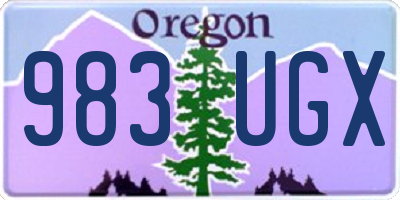 OR license plate 983UGX