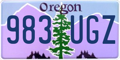OR license plate 983UGZ