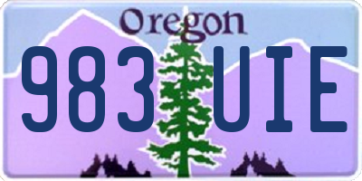 OR license plate 983UIE