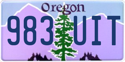 OR license plate 983UIT