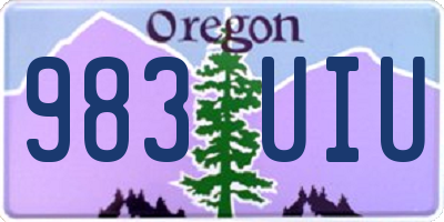 OR license plate 983UIU