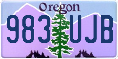 OR license plate 983UJB