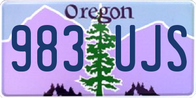 OR license plate 983UJS