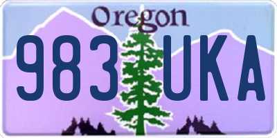 OR license plate 983UKA