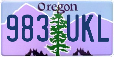 OR license plate 983UKL
