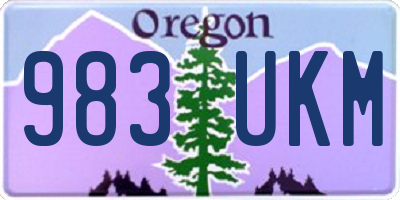 OR license plate 983UKM