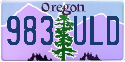 OR license plate 983ULD