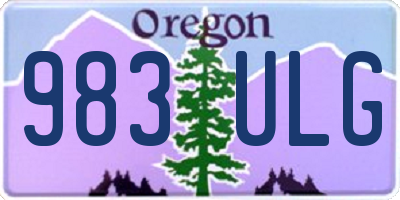 OR license plate 983ULG