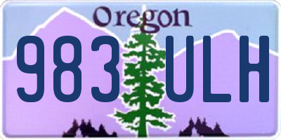 OR license plate 983ULH