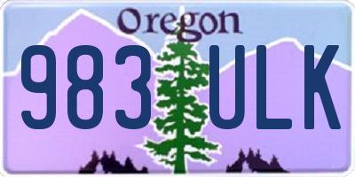 OR license plate 983ULK