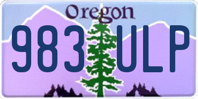OR license plate 983ULP
