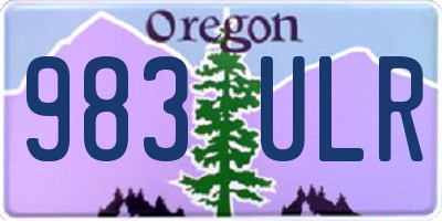 OR license plate 983ULR