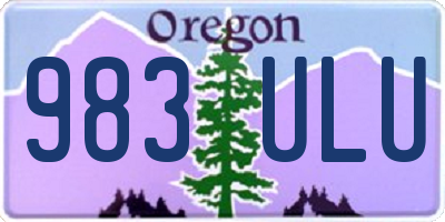 OR license plate 983ULU