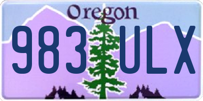 OR license plate 983ULX