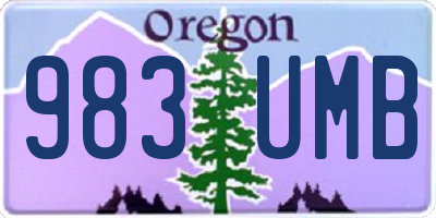 OR license plate 983UMB