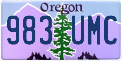 OR license plate 983UMC