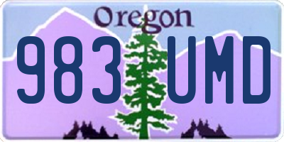 OR license plate 983UMD