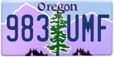 OR license plate 983UMF