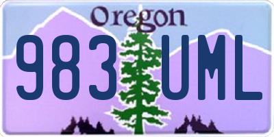 OR license plate 983UML