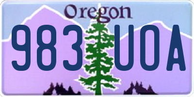 OR license plate 983UOA