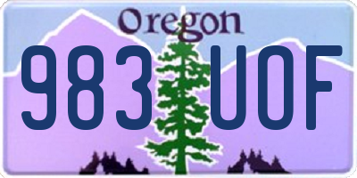 OR license plate 983UOF