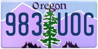 OR license plate 983UOG