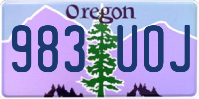 OR license plate 983UOJ