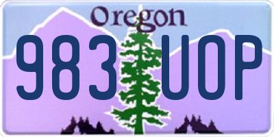 OR license plate 983UOP