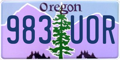 OR license plate 983UOR
