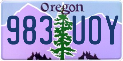 OR license plate 983UOY
