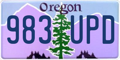 OR license plate 983UPD