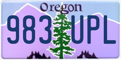 OR license plate 983UPL