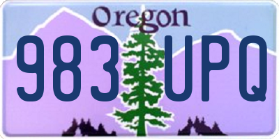 OR license plate 983UPQ