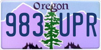 OR license plate 983UPR