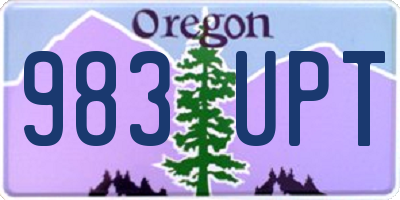 OR license plate 983UPT