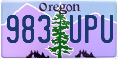 OR license plate 983UPU