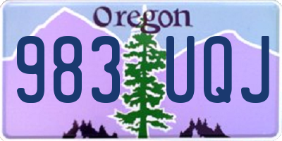 OR license plate 983UQJ